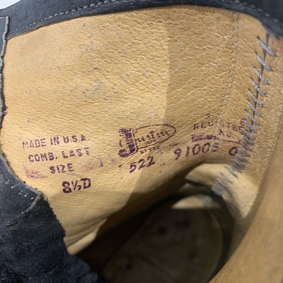 Vintage Justin leather boots size 8 1/2 D (men’s 8 1/2) - Picture 4 of 5